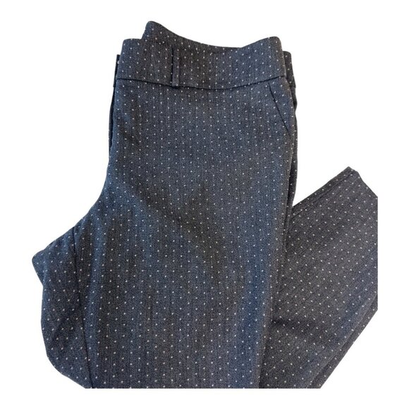 LOFT Plus Women Marisa Skinny Pants SZ 16 Gray Dotted Pattern Stretchy  Slim Fit - Picture 2 of 14